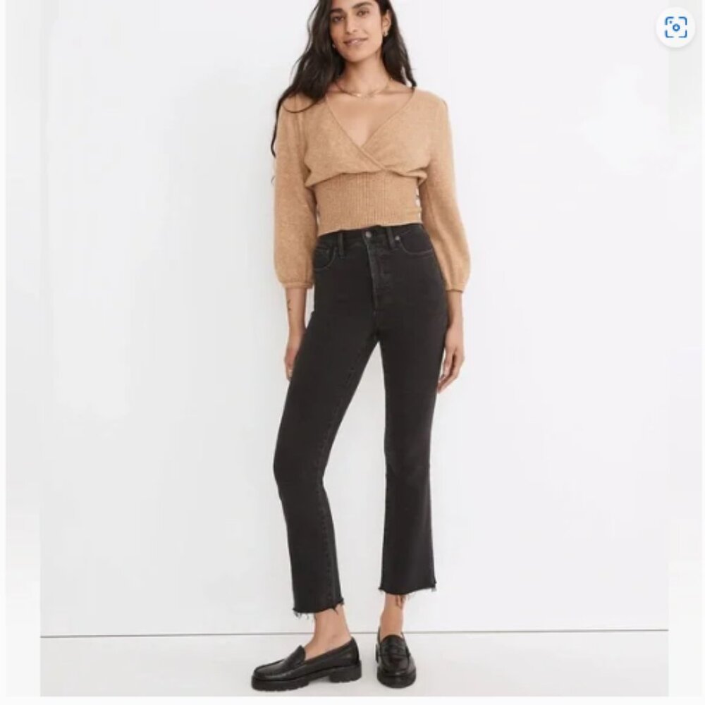 Madewell Black Ankle Crop Jeans